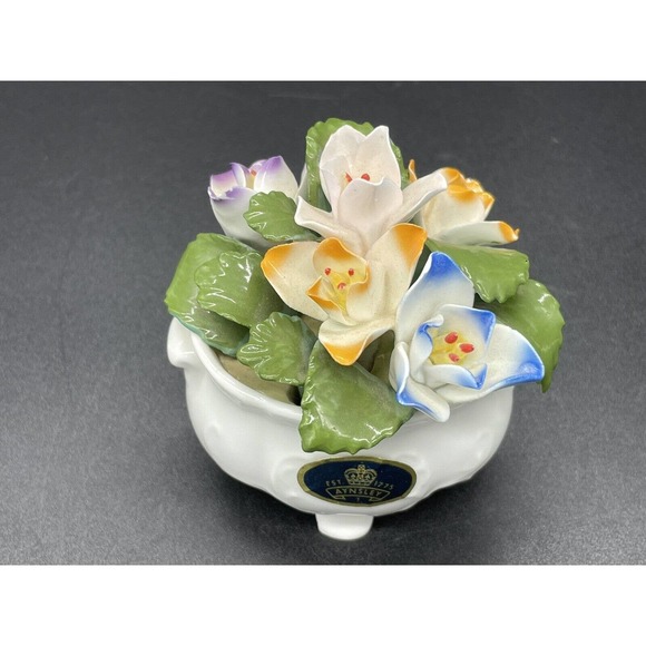 Vintage Aynsley Bone China February Crocus Floral Arrangement Birth Month - Picture 2 of 9